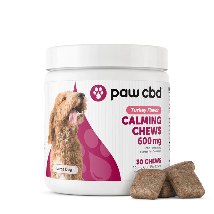 Paw CBD Calming CBD Dog Chews Treats - Turkey 600MG, 30ct