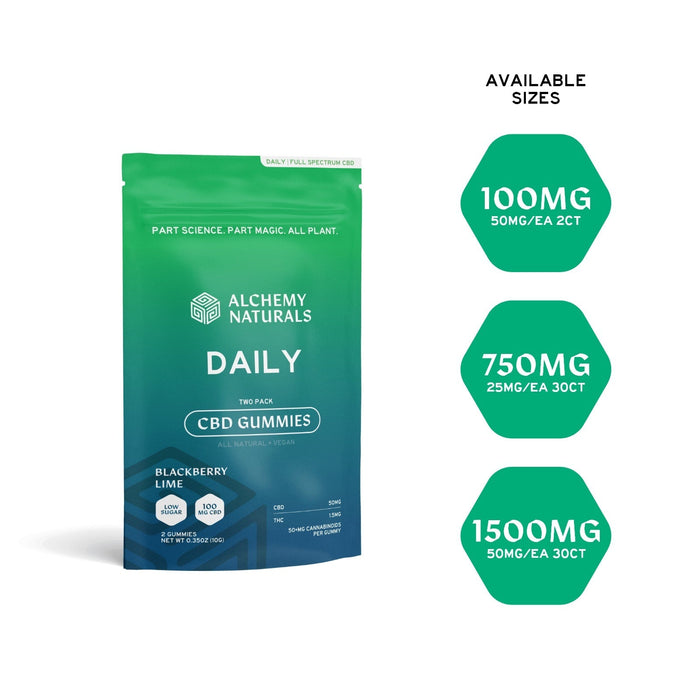 Alchemy Naturals CBD Gummies for Daily Support - Full-Spectrum