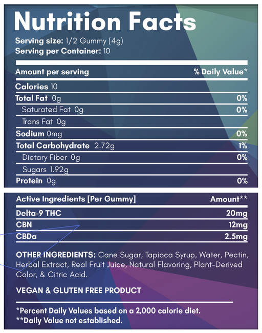 Delta-9 THC Live Resin KNOCKOUT Gummies - Oregon Huckleberry [5ct] | Terp 8